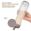 Pancake Batter Dispenser Pen Easy Squeeze Bottle Drip Proof Silicone Nozzle (Grey) - Image 5