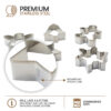 Cookie Cutters Stainless Steel Christmas Shapes (Set of 5) - Image 2