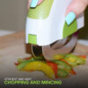 Stainless Steel Salad Hand Chopper Mezzaluna Knife and Cover - Image 6