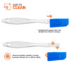 Mini Silicone Spatula Set with Removable Multi-Colored Silicone Heads for Easy Cleaning, Non-Stick and Heat Resistant, Set of 6 - Image 3