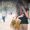 Tote Bag Canvas Reusable Grocery Organizer Pocket Exultimate - Image 5