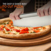Pizza Cutter Wheel Rocker Sharp Mezzaluna Knife Firm Grip Nonstick Stainless Steel Slicer - Image 5