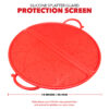 Silicone Splatter Guard for Frying Pan, Foldable Guard that Protects Hands from Heat and Splatter, (12-Inch Diameter, Red) - Image 2