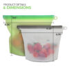 Leak Proof Silicone Reusable Food Bag, Airtight Bags for Everyday Use, (Set of 4) - Image 2