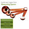 Metal Measuring Spoons, Coppertone Stainless Steel Utensil, Engraved Measurements, (Set of 4) - Image 3