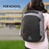 Anti Theft Laptop Backpack with Headphone Jack, USB Chord External with Charging Cable, Combination Lock, (Grey/Black) - Image 7