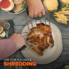 Stainless Steel Meat Claws, Pork Turkey Chicken Brisket with 6 Prong Rubber Grip Meat Shredding (Black, 2 Piece) - Image 5