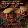 Stainless Steel Meat Claws, Pork Turkey Chicken Brisket with 6 Prong Rubber Grip Meat Shredding (Black, 2 Piece) - Image 7