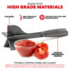 Meat Chopper, 5 Star Blades Ground Meat Masher, Multifunctional and Heat Resistant, (Black) - Image 3