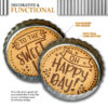 Country Farmhouse Rustic Coasters for Drinks with Galvanized Rim, Cork Bottom, (Set of 4) - Image 4