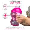 Sippy Cup with Straw, Transition First Year with Spill Proof Lid, Easy Grip Removable Handle (Pink, 8.5oz) - Image 4