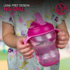 Sippy Cup with Straw, Transition First Year with Spill Proof Lid, Easy Grip Removable Handle (Pink, 8.5oz) - Image 6