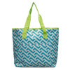 Reusable Waterproof Beach Tote with Zipper and Front Pocket For Beach, Travel, and Shopping