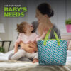 Reusable Waterproof Beach Tote with Zipper and Front Pocket For Beach, Travel, and Shopping - Image 7