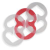 Razor Clips Bra Strap Clips 3 Pack (Pink, Clear, Clear)