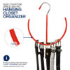Space Saving Multipurpose Hanging Closet Organizer