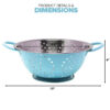 Stainless Steel Colander Strainer with Base and Handle for Draining, (Green,1.5 Quart) - Image 2