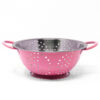 Stainless Steel Colander Strainer with Base and Handle for Draining, (Green,1.5 Quart)
