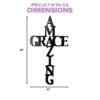 Crosses Wall Decor for Home Bedroom Vintage Rustic Clearance Wood Cross Amazing Grace - Image 2